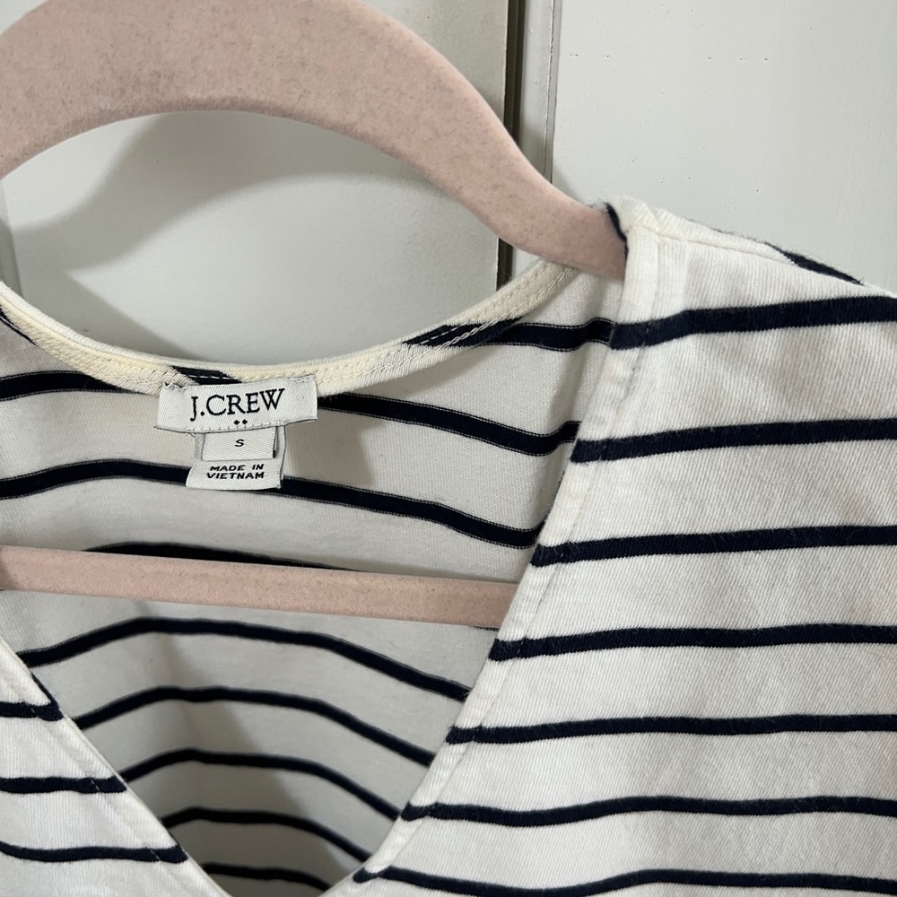 J. Crew V-Neck Ruffle Sleeve Tee